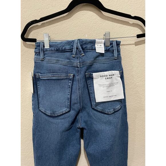 Good American Good Waist Crop Jeans Size 26 New with Tags - Picture 6 of 10